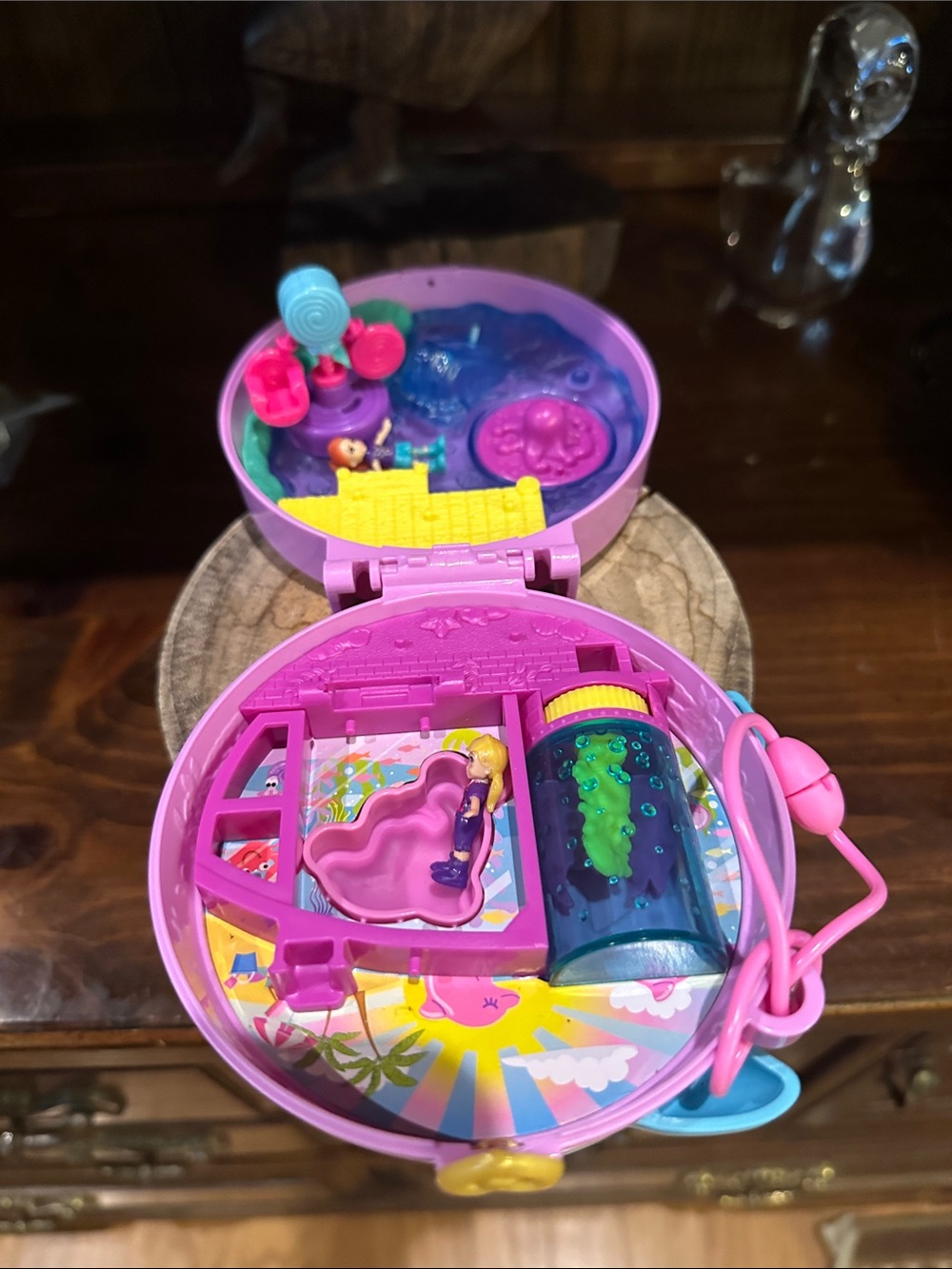 Vintage Polly Pockets Playcase with Interactive Accessories